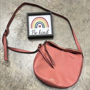 Vince Camuto Pink Crossbody Bag with Crescent Shape